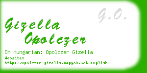 gizella opolczer business card